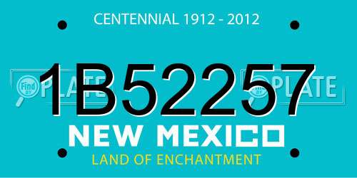 1B52257 New Mexico License Plate