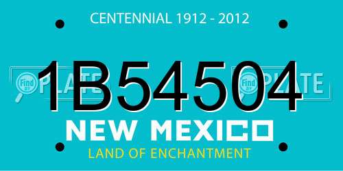 1B54504 New Mexico License Plate