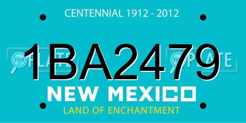 1BA2479 New Mexico License Plate