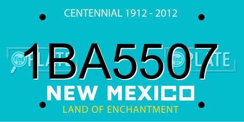 1BA5507 New Mexico License Plate