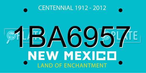 1BA6957 New Mexico License Plate