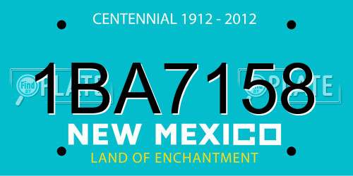 1BA7158 New Mexico License Plate