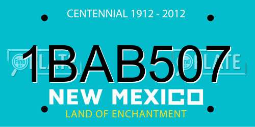 1BAB507 New Mexico License Plate