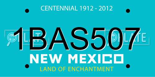 1BAS507 New Mexico License Plate