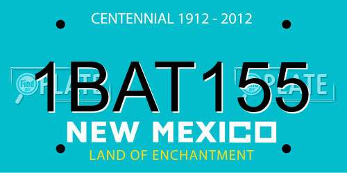 1BAT155 New Mexico License Plate