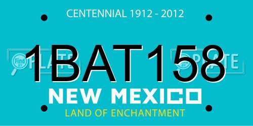1BAT158 New Mexico License Plate