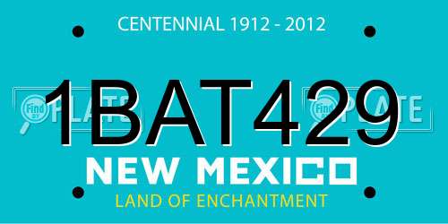 1BAT429 New Mexico License Plate