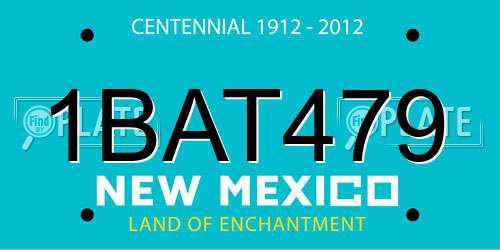 1BAT479 New Mexico License Plate