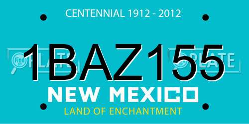 1BAZ155 New Mexico License Plate