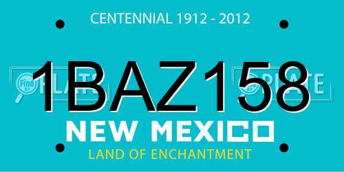 1BAZ158 New Mexico License Plate