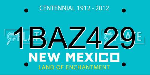 1BAZ429 New Mexico License Plate