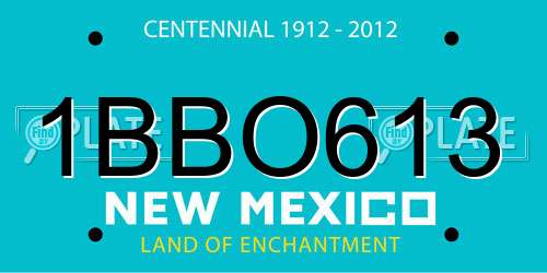 1BBO613 New Mexico License Plate