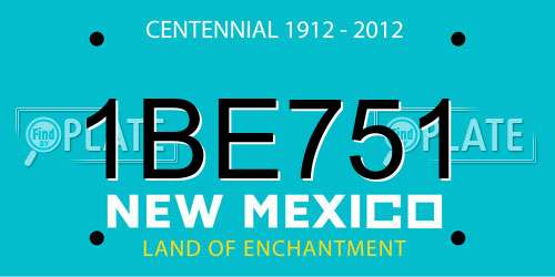 1BE751 New Mexico License Plate