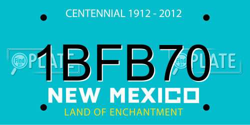 1BFB70 New Mexico License Plate