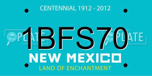 1BFS70 New Mexico License Plate