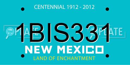 1BIS331 New Mexico License Plate