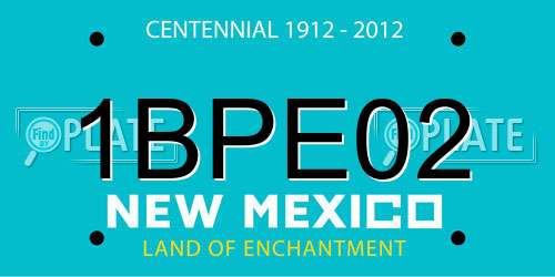 1BPE02 New Mexico License Plate