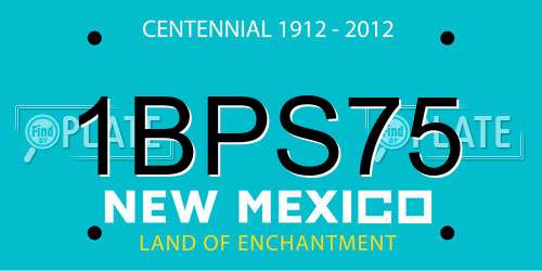 1BPS75 New Mexico License Plate