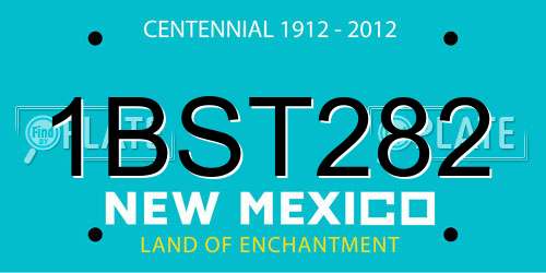 1BST282 New Mexico License Plate