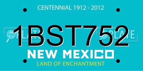 1BST752 New Mexico License Plate