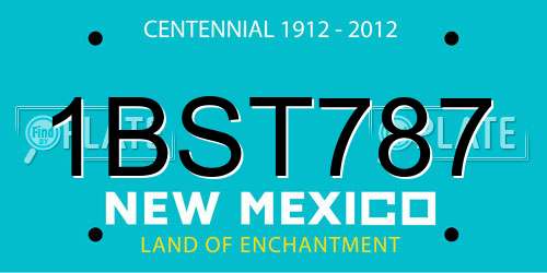 1BST787 New Mexico License Plate
