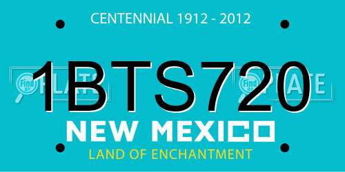 1BTS720 New Mexico License Plate
