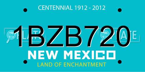 1BZB720 New Mexico License Plate