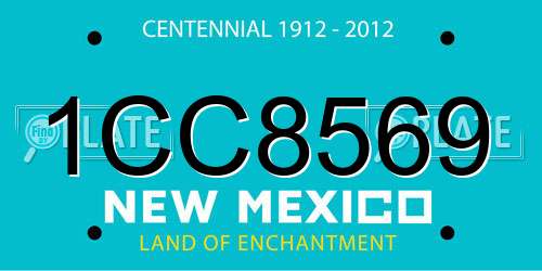 1CC8569 New Mexico License Plate