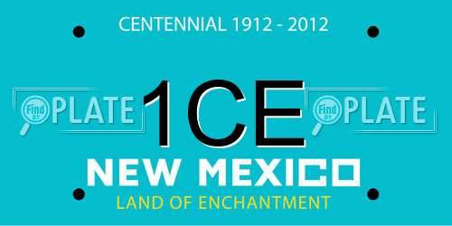 1CE New Mexico License Plate