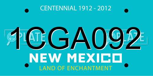1CGA092 New Mexico License Plate
