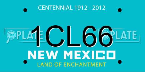 1CL66 New Mexico License Plate