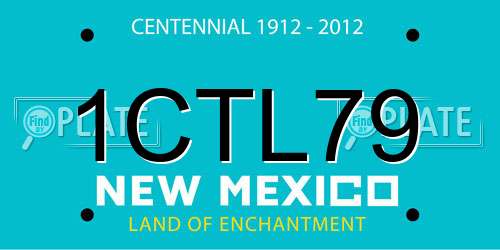 1CTL79 New Mexico License Plate