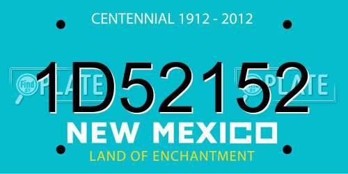1D52152 New Mexico License Plate