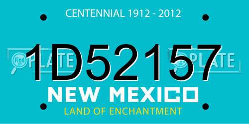 1D52157 New Mexico License Plate