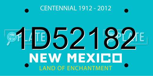 1D52182 New Mexico License Plate