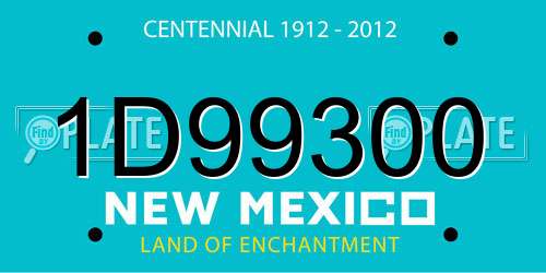 1D99300 New Mexico License Plate