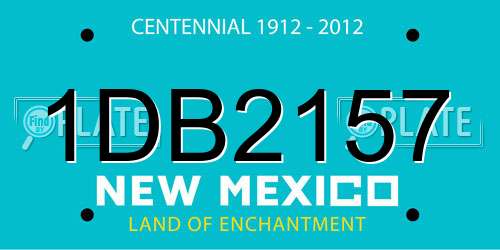 1DB2157 New Mexico License Plate