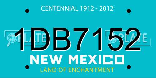 1DB7152 New Mexico License Plate