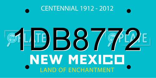 1DB8772 New Mexico License Plate