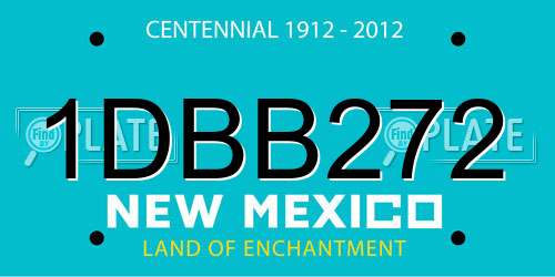 1DBB272 New Mexico License Plate