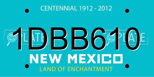 1DBB610 New Mexico License Plate