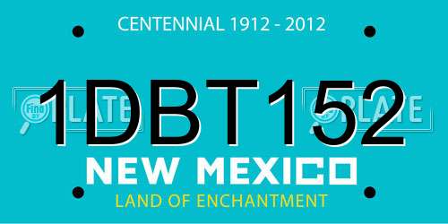 1DBT152 New Mexico License Plate