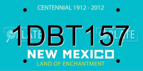 1DBT157 New Mexico License Plate