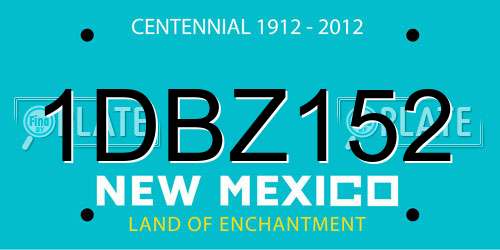 1DBZ152 New Mexico License Plate
