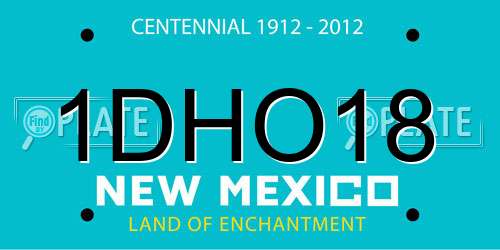 1DHO18 New Mexico License Plate