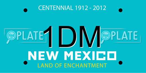 1DM New Mexico License Plate