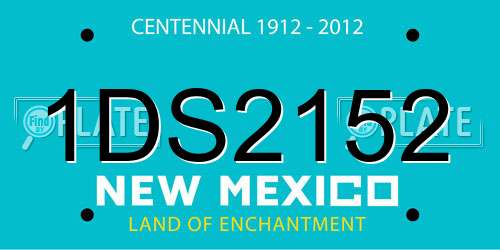 1DS2152 New Mexico License Plate