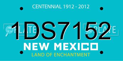 1DS7152 New Mexico License Plate