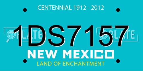 1DS7157 New Mexico License Plate