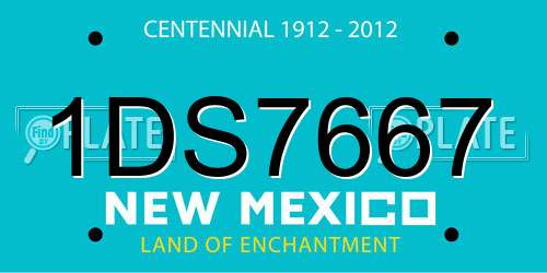1DS7667 New Mexico License Plate